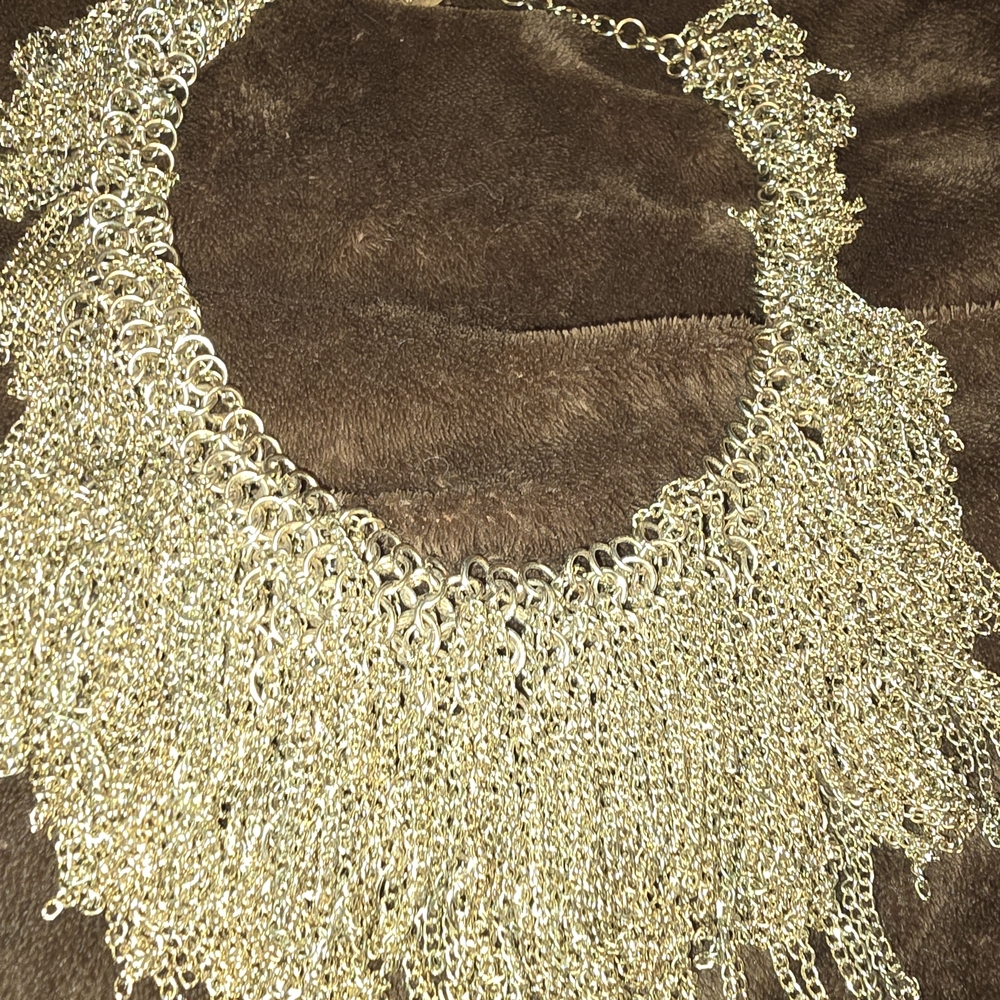New York & Company Gold Statement Necklace